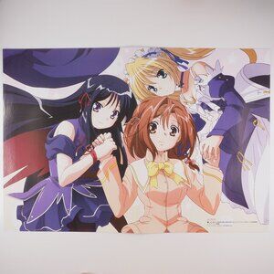 Anime girls Japanese illustration folded vintage poster NEW 065